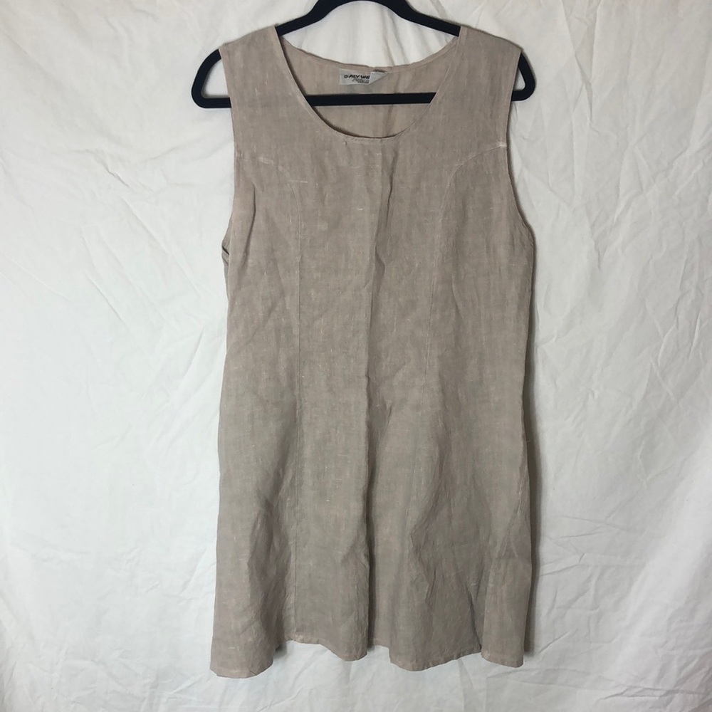 Aly Wear 100% Linen Dress (C)